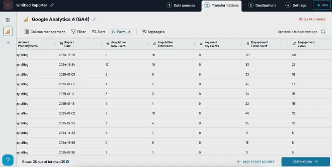 Coupler.io, transforamciones de datos