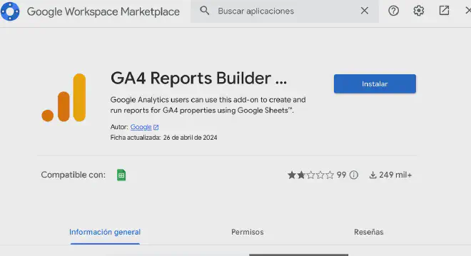 Instalar plugin oficial de GA4