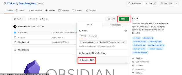 Bajar repositorio de Github como ZIP